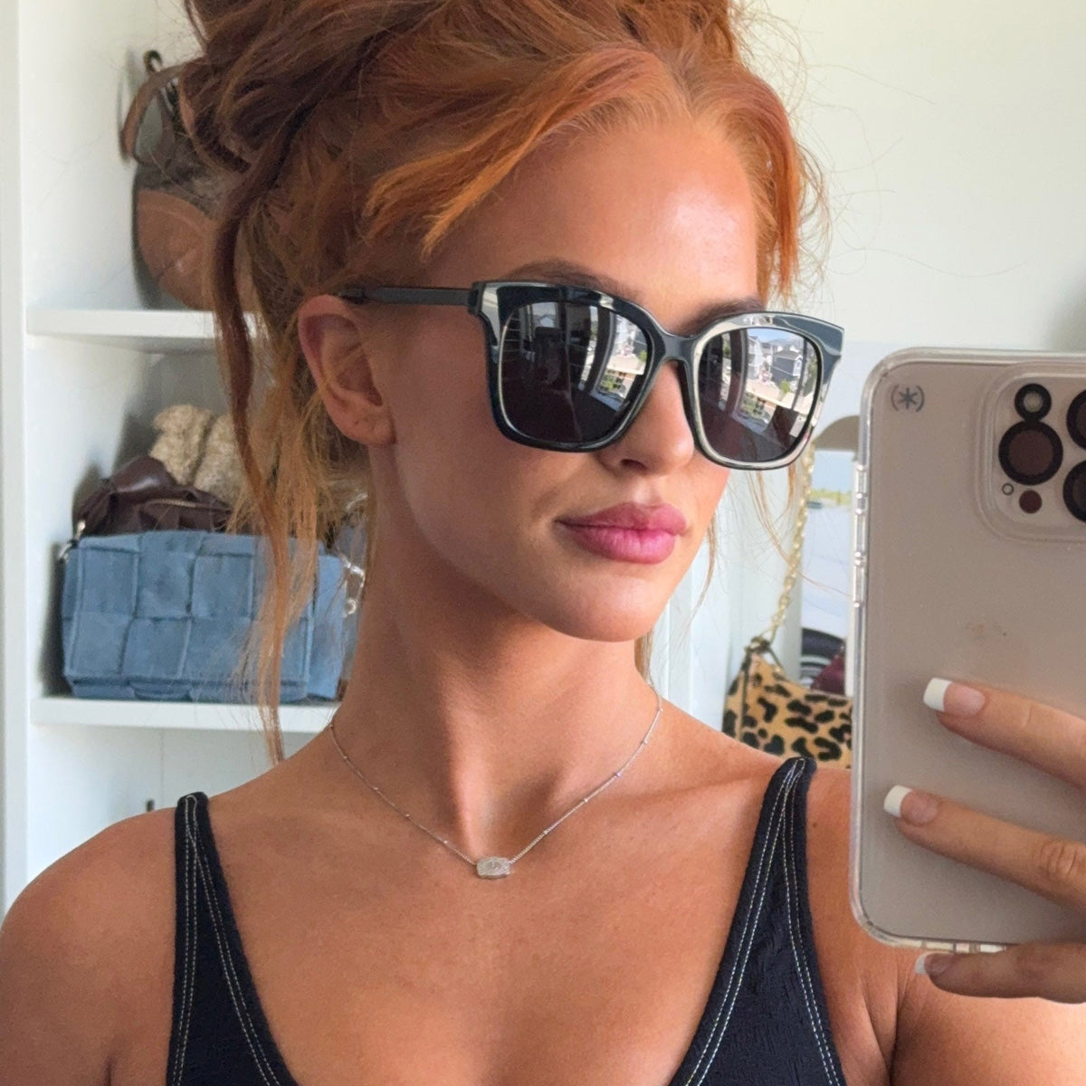 BELLA - BLACK + GREY + POLARIZED SUNGLASSES
