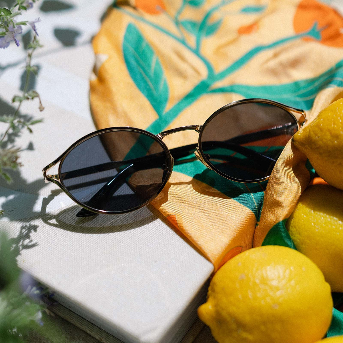 LIMONCELLO - GOLD + GREY SUNGLASSES